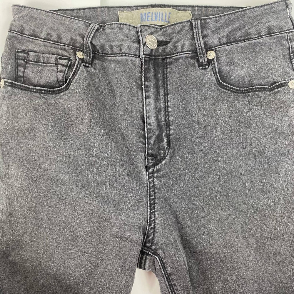 Brandy Melville Moto Skinny Jeans Zip Black Wash Hi Rise 5 Pocket Womens - Picture 8 of 9